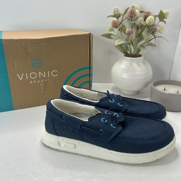 Vionic Skipper Canvas Slip-On Comfort Shoes Navy I4788F1400 Men's US 8M - Picture 1 of 10